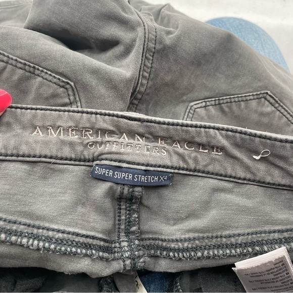 AMERICAN EAGLE Women’s Super High Rise Jegging Super Super Stretch x4 Grey sz 2 - Picture 6 of 10